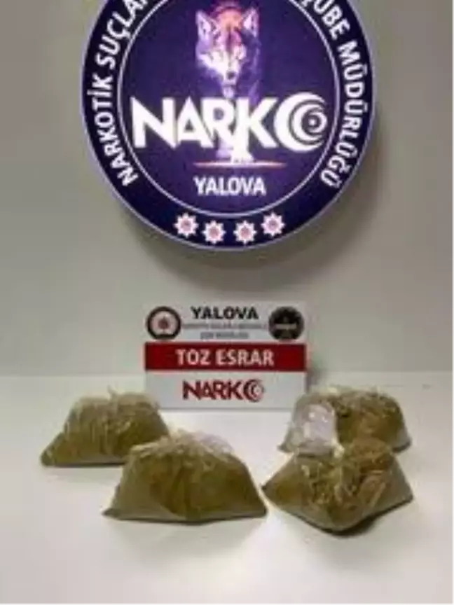 Yalova'da durdurulan araçtan 2 kilo esrar çıktı