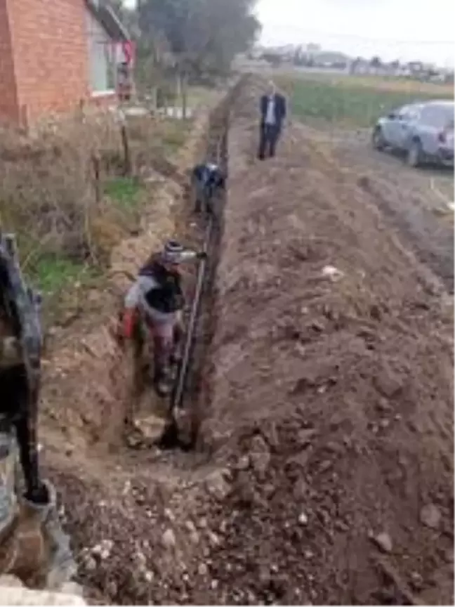 Altıntaş'ta yeni su hattı çalışmaları