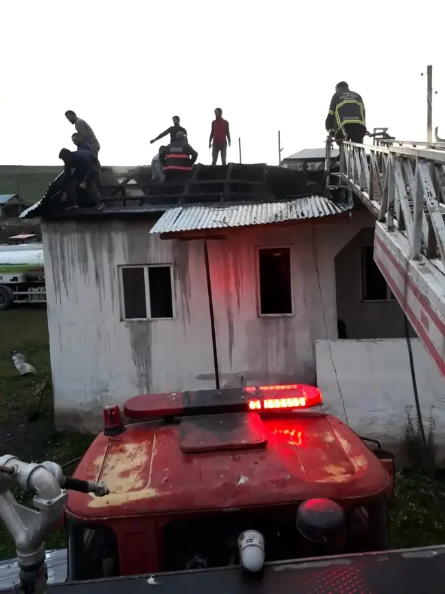 Yayla evinde çıkan yangın korkuttu