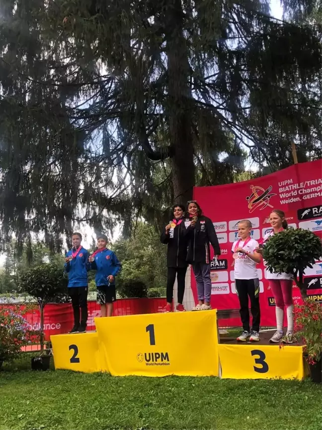 Modern Pentatlon Biathle-Triathle Dünya Şampiyonası'nda genç millilerden 1 altın, 1 gümüş madalya