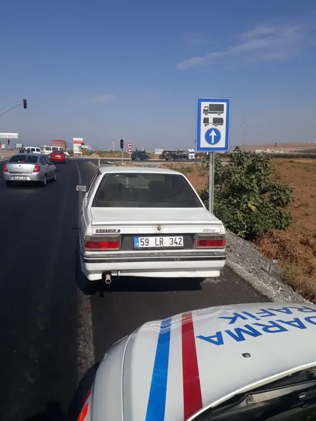 Manisa'da çalıntı otomobil havada denetimi sırasında bulundu
