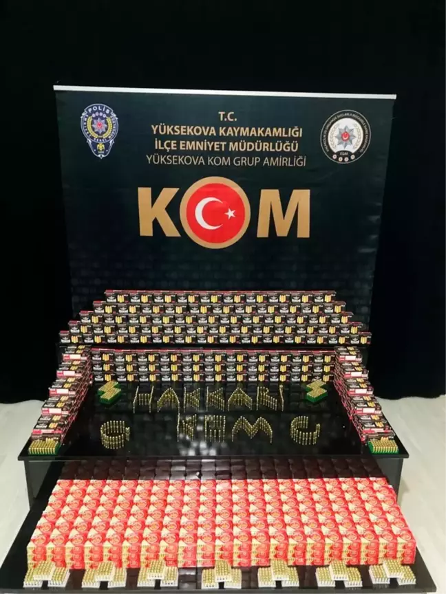 Yüksekova'da 19 bin 800 adet fişek ele geçirildi