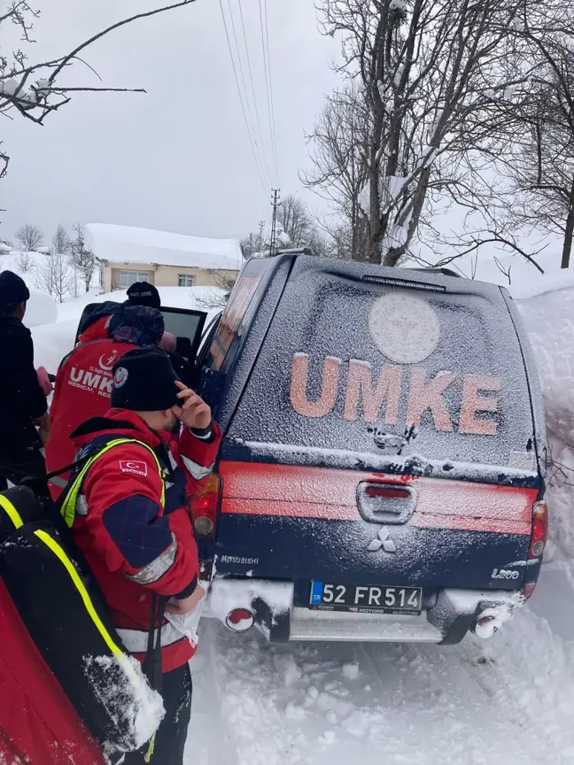 Ordu'da hastalanan kadının imdadına UMKE yetişti