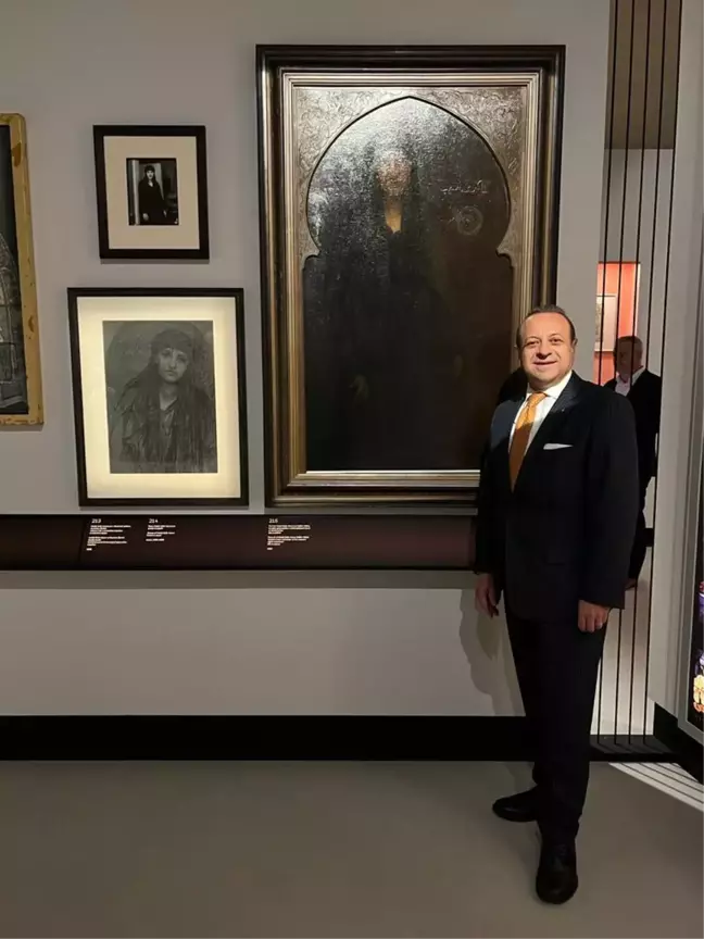Çek ressam tarafından yapılan Halide Edip'in yağlı boya tablosu Prag'da sergilendi