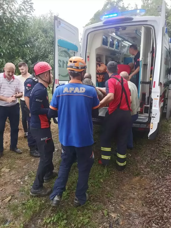 Giresun'da boş su deposuna düşen kişi kurtarıldı