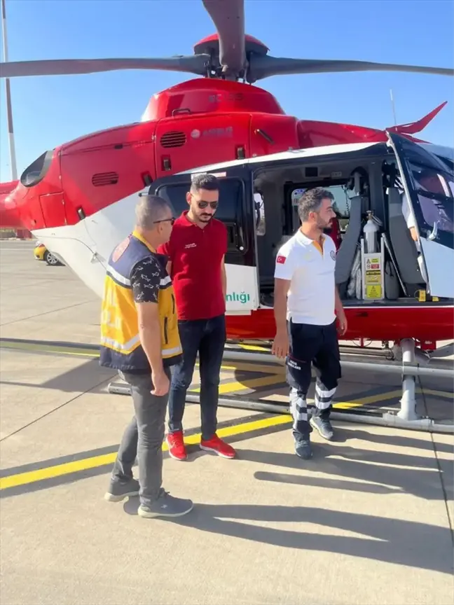 Solunum Sıkıntısı Yaşayan Bebek Ambulans Helikopterle Gaziantep'e Sevk Edildi