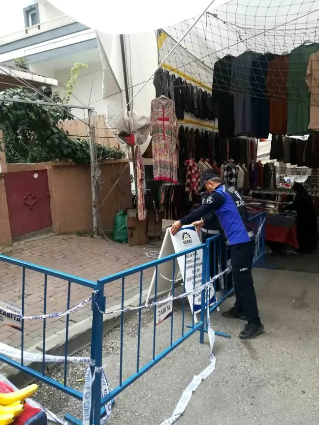 Gebze'de Zabıta Ekipleri Kurallara Uymayan Pazarcıları Cezalandırdı