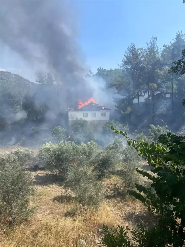 Muğla'da Evde Başlayan Yangın Ormanlık Alana Sıçradı