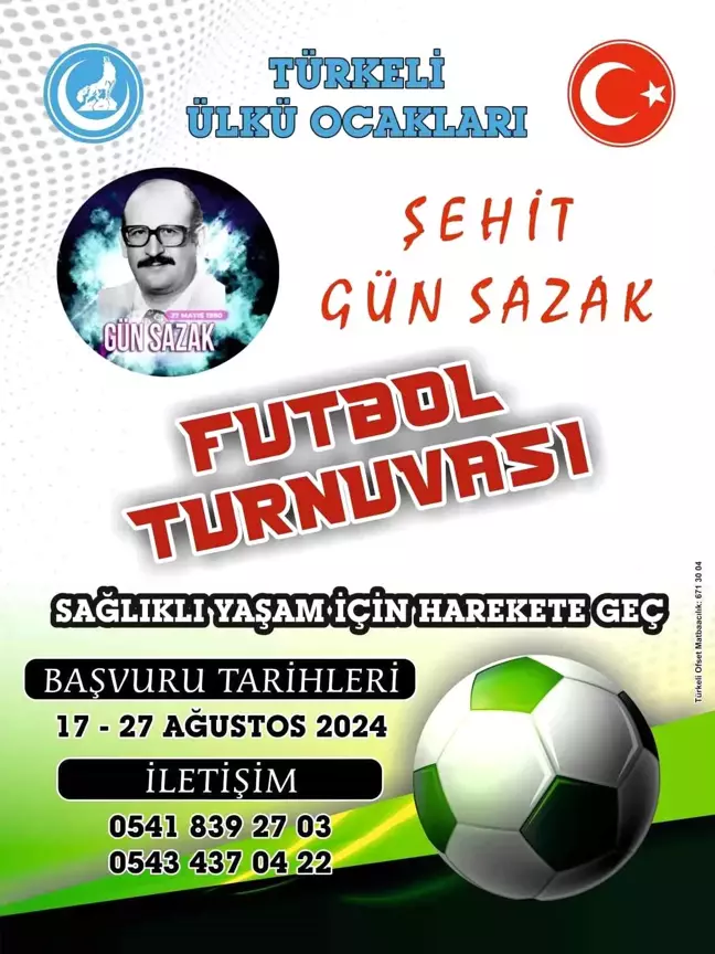 Türkeli'de Şehit Gün Sazak Halı Saha Futbol Turnuvası Düzenlenecek