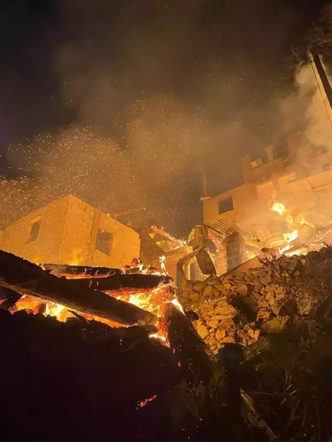 Artvin'de çıkan yangında 3 ev ve çok sayıda ahır kullanılamaz hale geldi