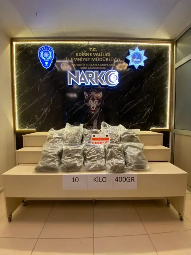 Edirne'de Tırda 10 Kilo Skunk Ele Geçirildi