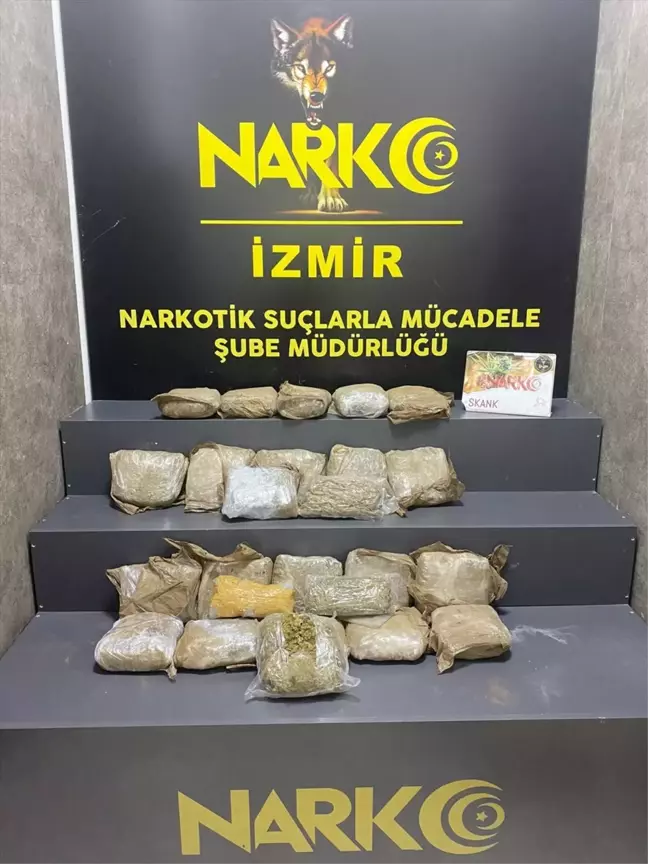 İzmir'de Uyuşturucu Operasyonu: 12 Kilo Skunk Ele Geçirildi