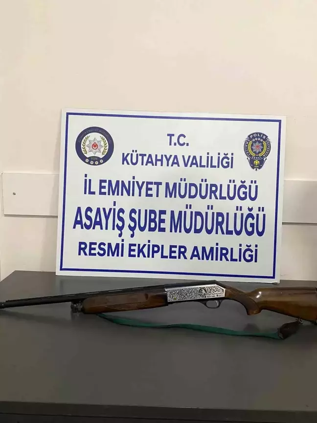 Kütahya'da ruhsatsız av tüfeği ele geçirildi