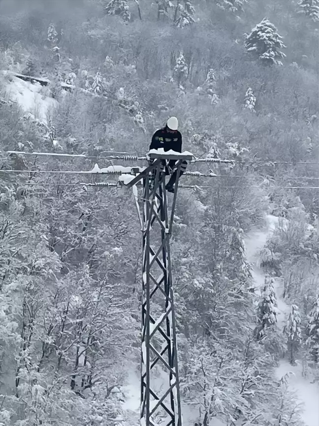 Kuzey Anadolu'da Kar Fırtınası Elektrik Kesintilerine Neden Oldu