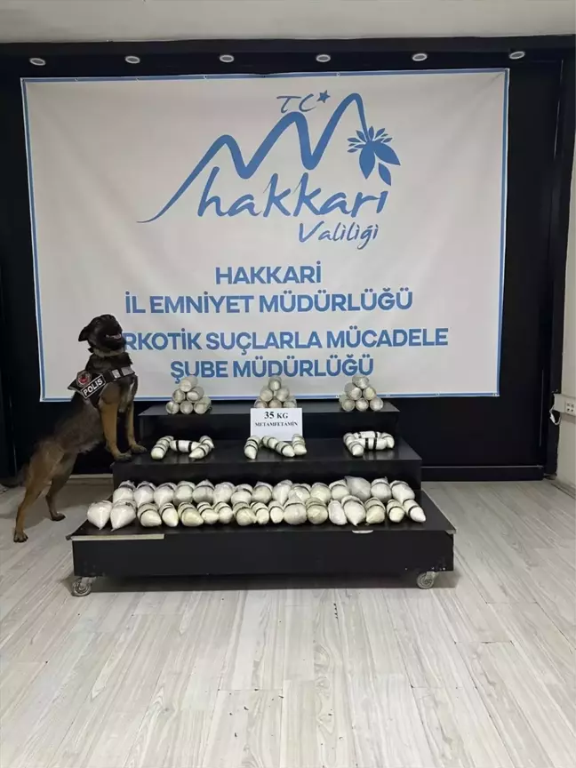 Yüksekova'da 35 Kilogram Sentetik Uyuşturucu Ele Geçirildi