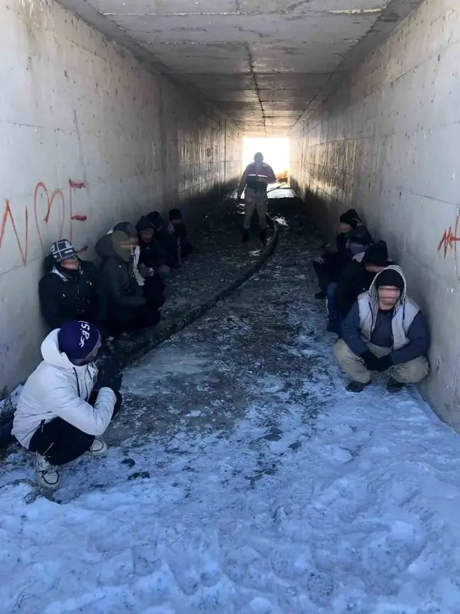 Erzurum'da 12 Kaçak Göçmen Yakalandı