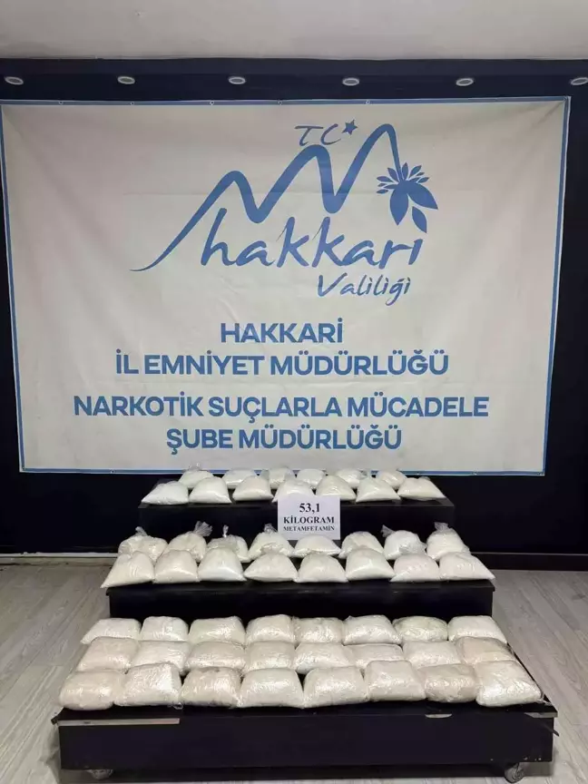 Hakkari'de Uyuşturucu Operasyonu: 65 Kilogram Metamfetamin Ele Geçirildi