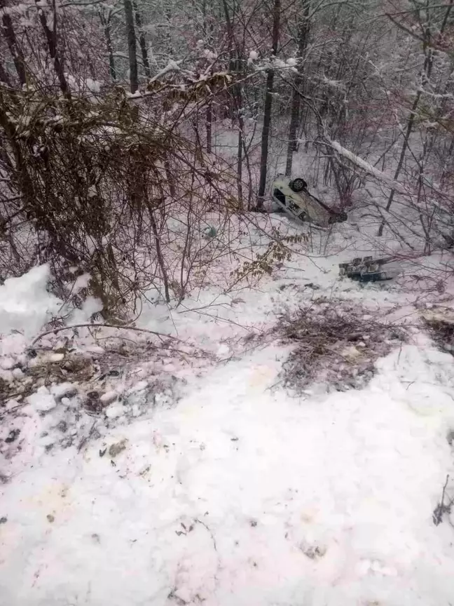 Karabük'te Otomobilin Şarampole Devrilmesi Sonucu 5 Yaralı