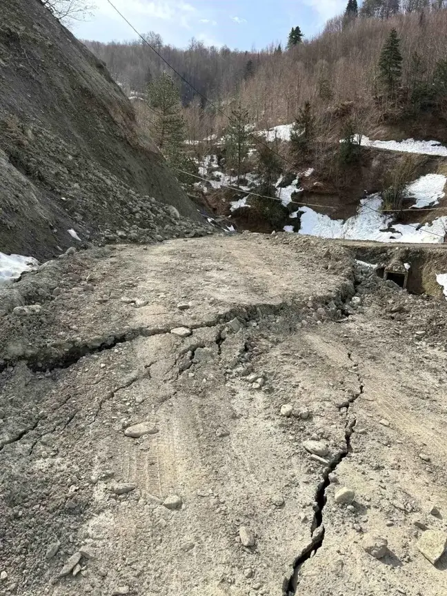 Türkeli'de Heyelan Yol Açıklığını Kapatıyor