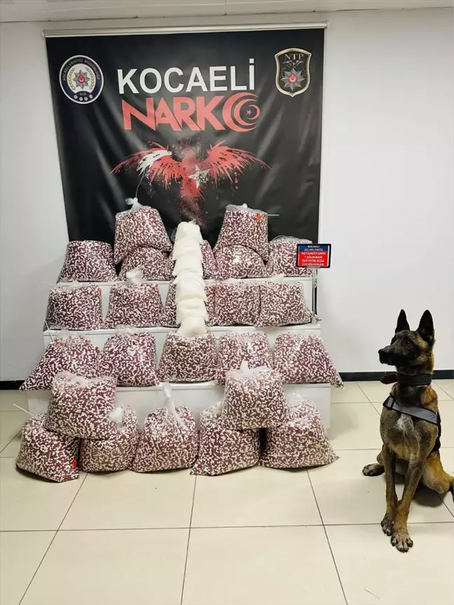 Kocaeli'de Durdurulan Tırda 397 Bin Sentetik Ecza Hap ve 7 Kilogram Metamfetamin Ele Geçirildi