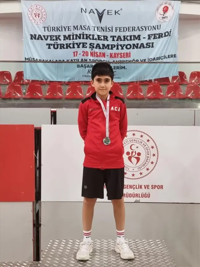 Malatyalı Masa Tenisi Sporcusu Muhammed Emre Kantik, Türkiye İkincisi Oldu