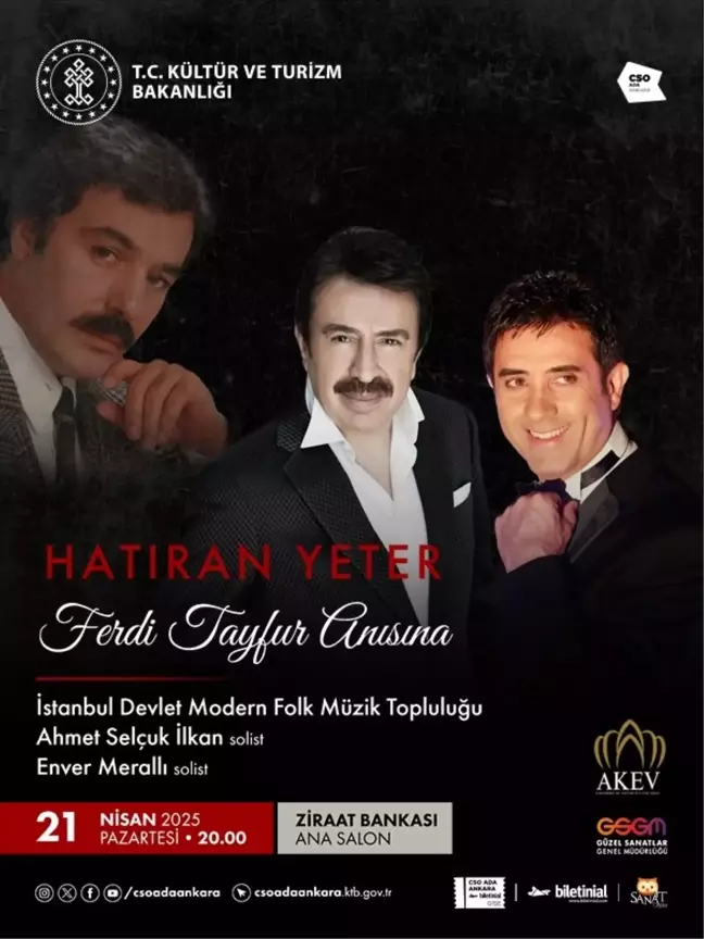 Ferdi Tayfur Anısına 'Hatıran Yeter Konseri' Düzenlenecek