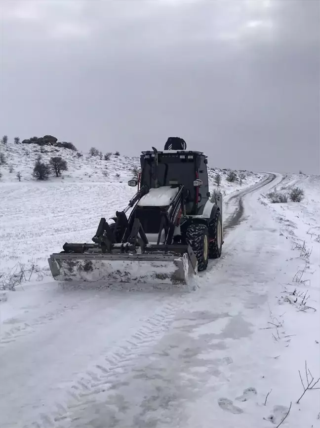 Elazığ'da Kar Yağışı 59 Yerleşim Yerinin Yolunu Kapattı