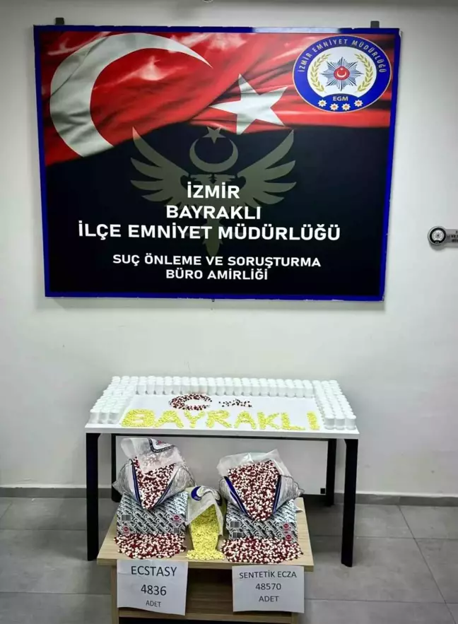 İzmir'de Uyuşturucu Operasyonu: 48 Bin Sentetik Hap Ele Geçirildi