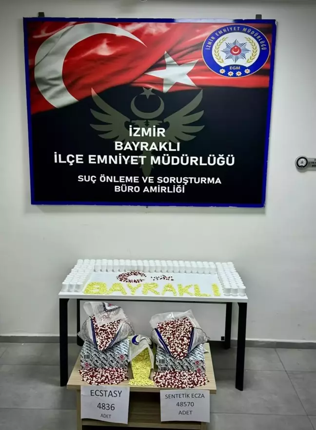 İzmir'de 53 bin 406 Sentetik Ecza Ele Geçirildi