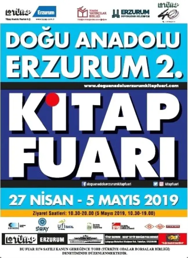 Doğu Anadolu Erzurum 2. Kitap Fuarı Etkinlik Programı Açıklandı