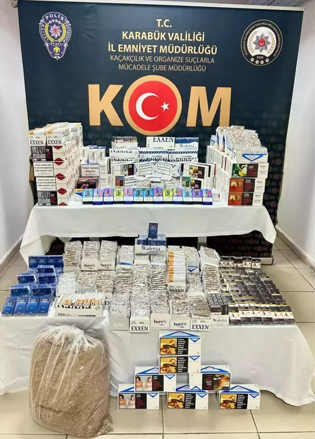 Karabük'te Kaçak Sigara Operasyonu: 44 Bin 200 Makaron Ele Geçirildi