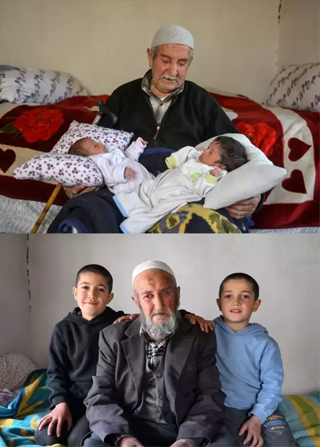 85 yaşındaki baba, ikiz çocuklarının iyi eğitim almasını istiyor