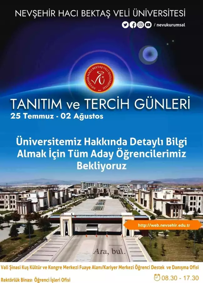 NEVÜ Tanıtım ve Tercih Günleri Başlıyor