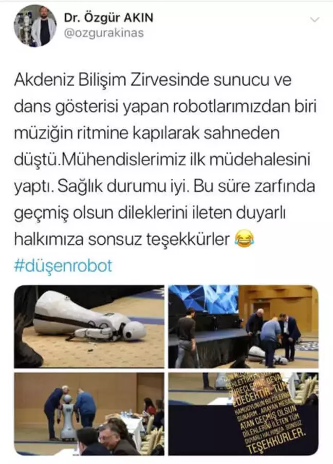 İnsansı Robot 'Mini Ada'nın Üreticisi: Müziğin Ritmine Kapılarak Sahneden Düştü
