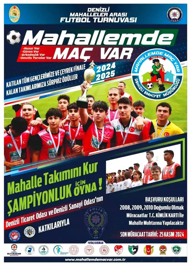 Denizli'de Mahallemde Maç Var Turnuvası'nın 2. Sezonu Başlıyor