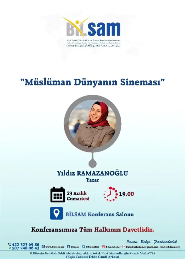 Bilsam Yazar Yıldız Ramazanoğlu'nu Ağırlayacak