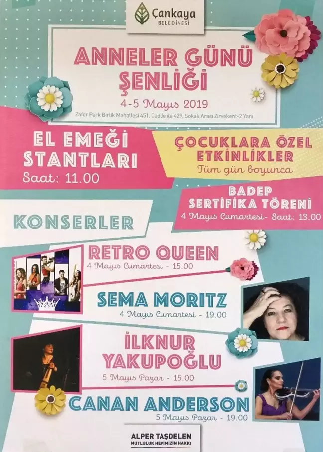 Çankaya'da Annelere Şenlik Var