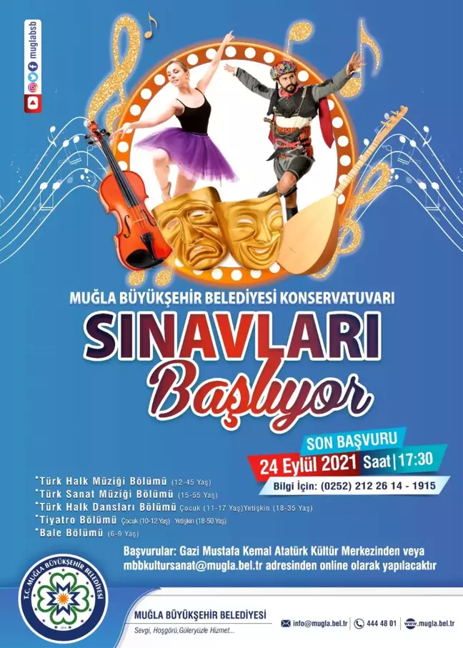 Muğla Büyükşehir Beledyesi Konservatuvar Sınavları Başlıyor