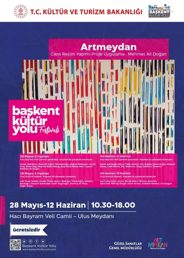 33 Ressam Ankara'da Meydanlarda Resim Çizecek, Tablolar Okul Duvarlarına Asılacak