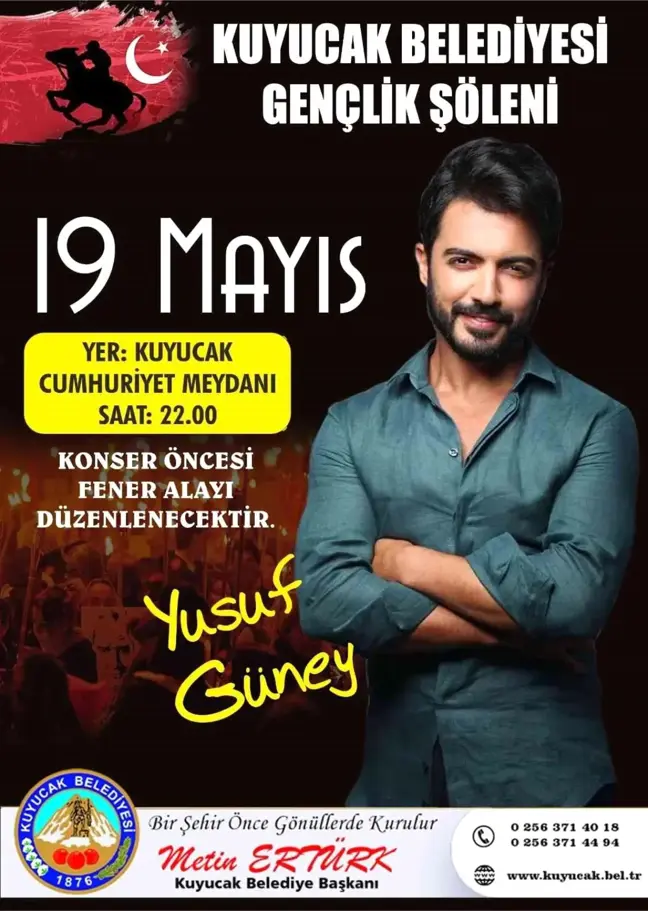 Ünlü şarkıcı Kuyucak'taki 19 Mayıs coşkusuna ortak olacak