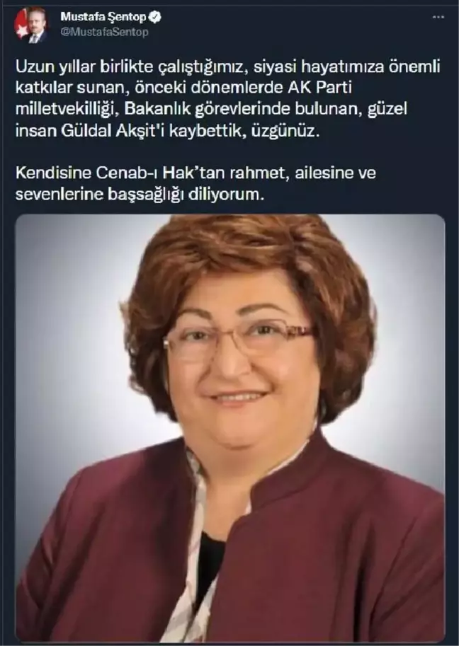 Son dakika haber! AK Parti'li Güldal Akşit, hayatını kaybetti (2)