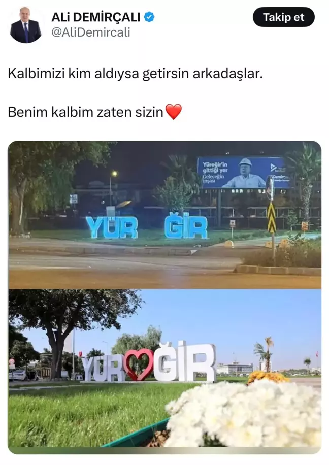 Adana'da Parktaki Kalp Çalındı