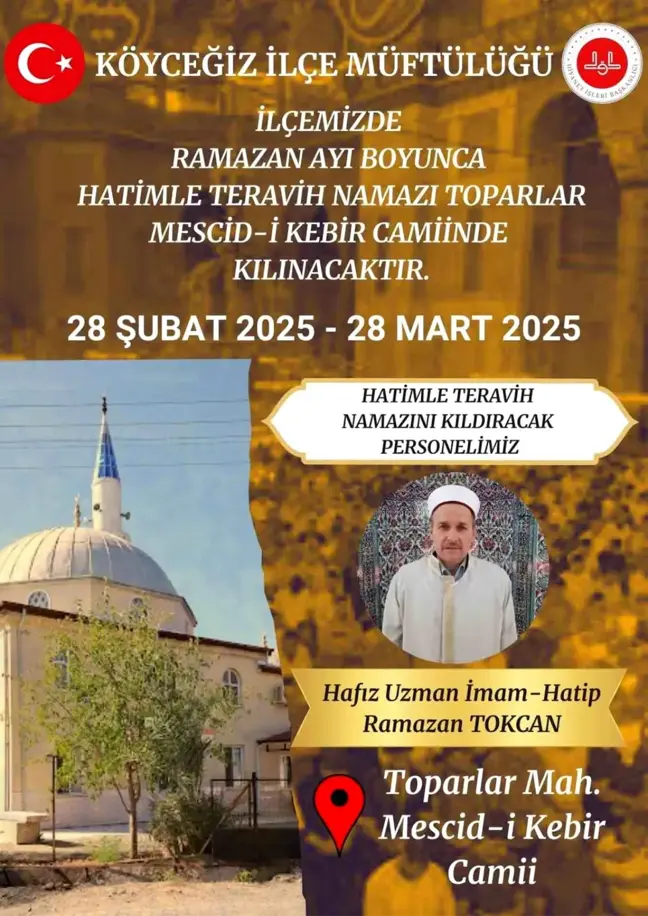 Köyceğiz'de Ramazan Ayı'nda Hatimle Teravih Namazı Kılınacak