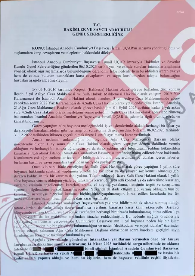 Başsavcı Uçar'ın