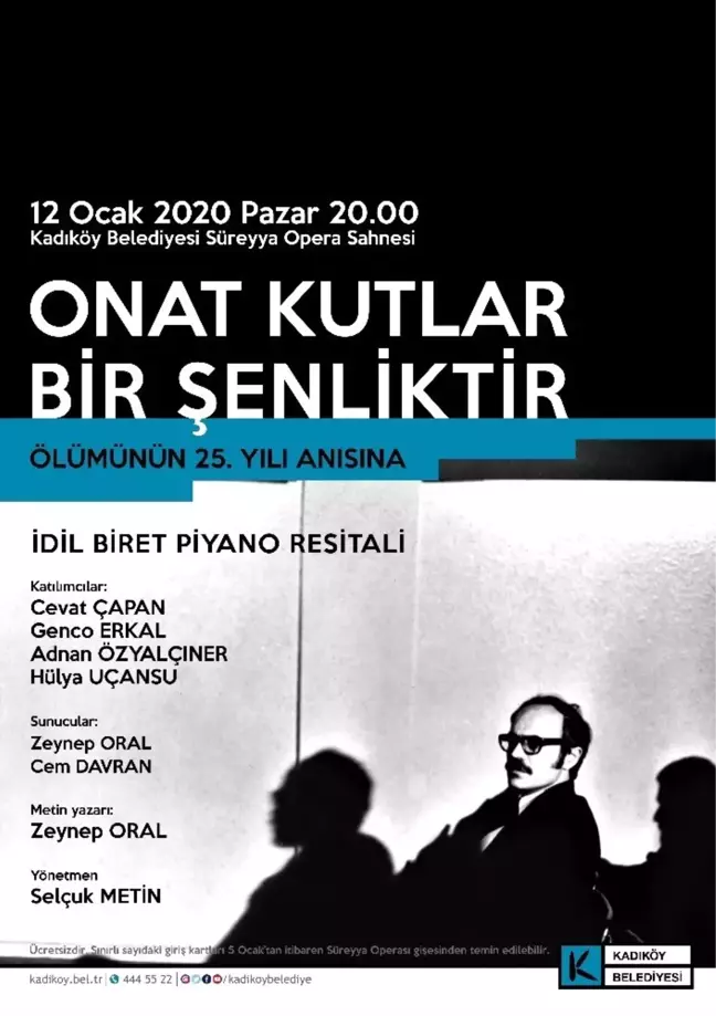 Onat Kutlar Kadıköy'de anılıyor