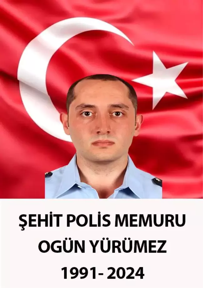 Şehit polis Ogün Yürümez'in cenazesi Adli Tıp Kurumundan alındı