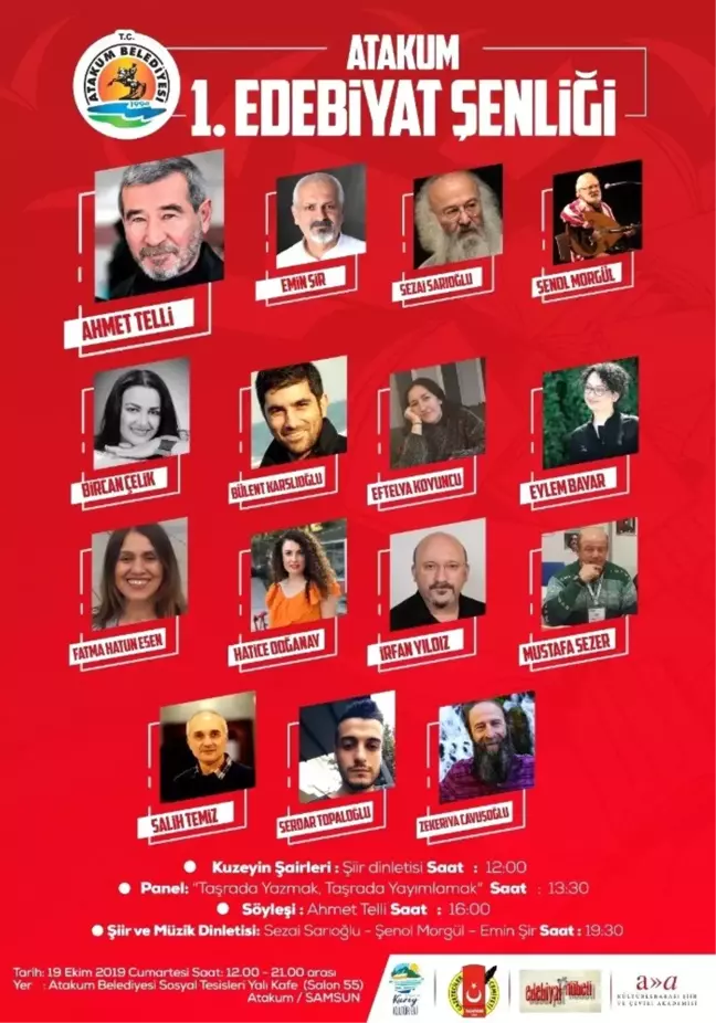 1. Atakum Edebiyat Şenliği ile edebiyat rüzgarı esecek