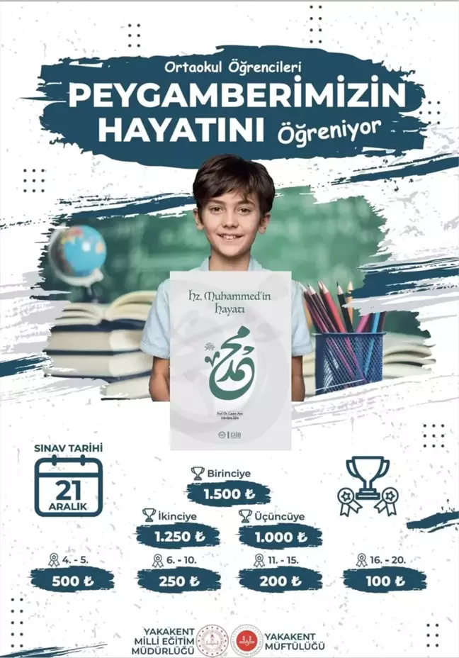Samsun'da Ortaokul Öğrencilerine Peygamberimizin Hayatını Öğrenme Yarışması