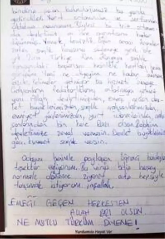 Bursa'daki yurtlarda karantinada kalanlardan teşekkür mektupları