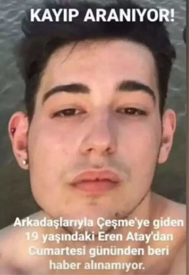 Çeşme'de kaybolan gençten 16 gündür haber yok
